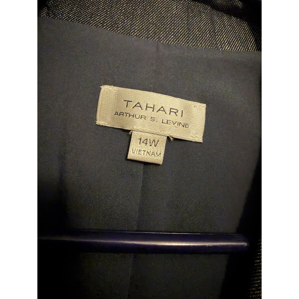 Tahari Arthur S. Levine Women's 14W Blue Button Blazer Lined Long Sleeve Pockets - Picture 2 of 3
